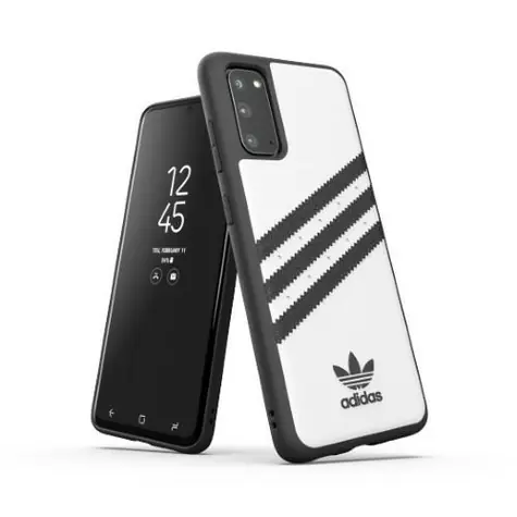 Adidas OR Schutzhülle aus PU für Samsung Galaxy S20, weiß-schwarz / Schutzhülle / PU-Material / SM-G980