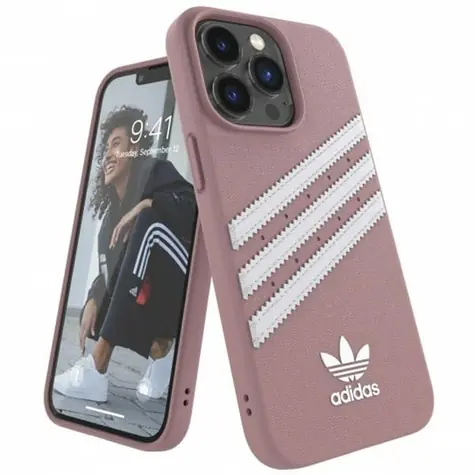 Adidas OR Schutzhülle aus PU-Leder, pink / Schutzhülle / für Apple iPhone 13 Pro, iPhone 13 / Kunstleder