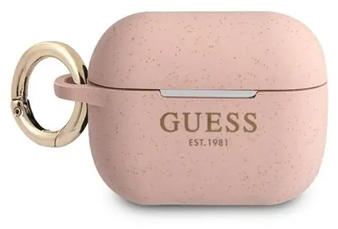 Guess GUAPSGGEP pink / Hülle für Apple AirPods Pro / Silikon / Glitzer