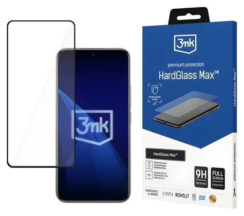 3MK HardGlass Max Schwarz / Gehärtetes Glas / XIAOMI Redmi Note 15 Pro+ 5G / Vollbild / Verstärkt