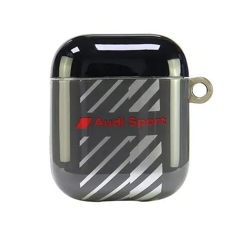 Audi Sport Case schwarz / Hülle für Apple AirPods 1. und 2. Generation / IML
