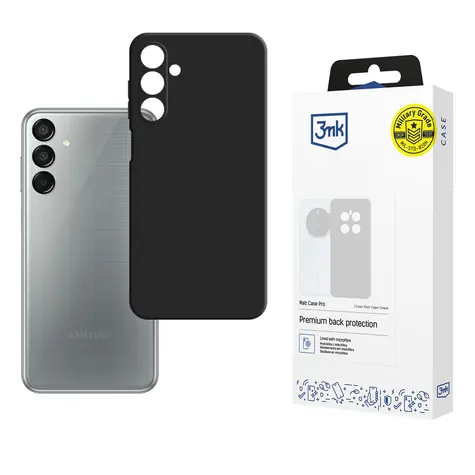 3mk Matt Case Pro schwarz / Schutzhülle / Samsung Galaxy M15 5G / matte Oberfläche