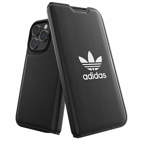 Adidas Booklet Case BASIC schwarz/weiß / Buchhülle / Apple iPhone 14 Pro