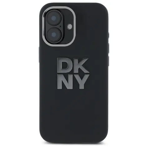 DKNY Flüssigsilikon- Logo schwarz / Rückseite für iPhone 16