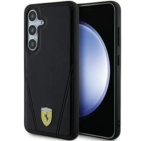 Ferrari Hot Stamp V Lines MagSafe schwarz / Rückseite / Samsung Galaxy S24