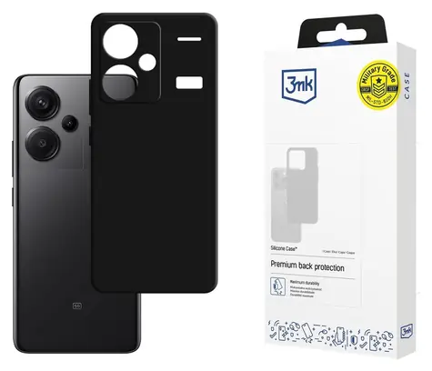 3mk Silikonhülle für XIAOMI Redmi Note 13 Pro+ schwarz / Rückseite / Silikon