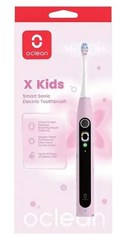 Oclean X Kids pink / Schallzahnbürste für Kinder / 5 Modi / 72.000 Vibrationen / Touchscreen