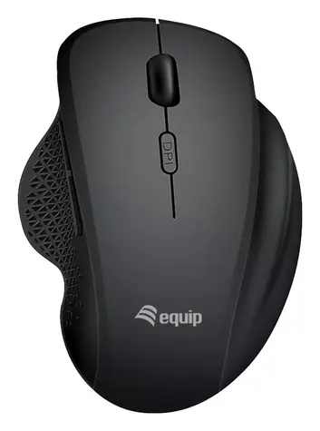 Equip 245121 schwarz / Kabellose Maus / 2,4 GHz + Bluetooth / 6 Tasten / 1600 DPI / 500 mAh