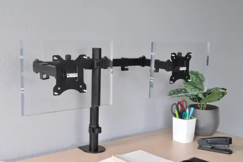 AVELI DESQ / Doppelmonitorhalterung / schwenkbar / VESA 75x75, 100x100 / Tragkraft 9 kg/Monitor
