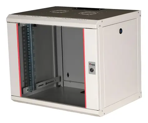 Equip 19"-Wandrack 9U 600x450mm hellgrau / Wandrack / Glastür / abschließbar