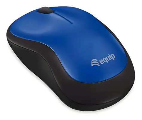 Equip Comfort Mouse blau / Kabellose Maus / optisch / 1200 DPI / 2,4 GHz / USB-Nano-Empfänger