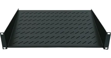 Intellinet Rackablage schwarz / 19" / 1 HE / Tiefe 150 mm / Tragfähigkeit 25 kg / Frontmontage