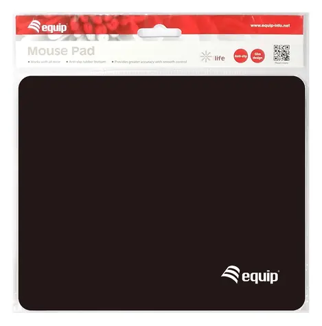 Equip -Rutsch-Mauspad schwarz / Mauspad / Nylon, Gummi / 220 x 180 x 3 mm