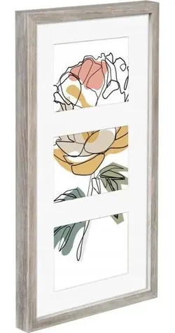 HAMA KOPENHAGEN Bilderrahmen 23x45 cm hellbraun-grau / Bilderrahmen / Glas, MDF / 1 Stück