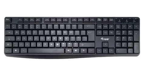 Equip Keyboard US schwarz / Tastatur / Kabelgebunden / QWERTY / 105 Tasten / 1,5 m