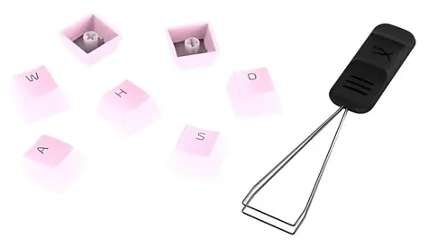 HyperX PBT-Tastenkappen-Komplettset, pink / Ersatz-Tastenkappen / PBT / US-Layout