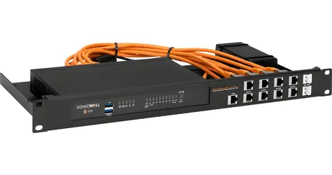 Rackmount.IT RM-SW-T12I schwarz / Rack-Montagesatz / 19" / 1 HE / für SonicWall TZ570, TZ570W, TZ670