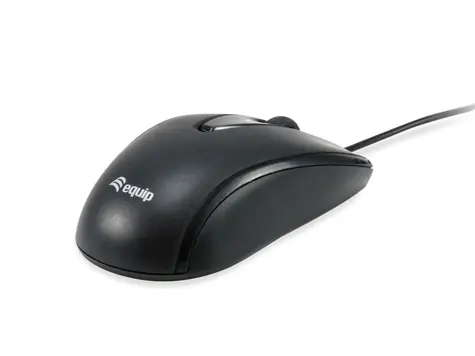Equip Kompaktmaus USB-C schwarz / Maus / kabelgebunden / optisch / 1200 DPI / 1,5 m
