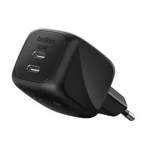 Belkin BOOST CHARGE WCH019kqBK schwarz / Ladegerät / 2x USB-C / 50W / PD / PPS
