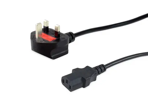 Equip BS 1363 - C13 schwarz / Netzkabel / 10 m / 250 V / 10 A