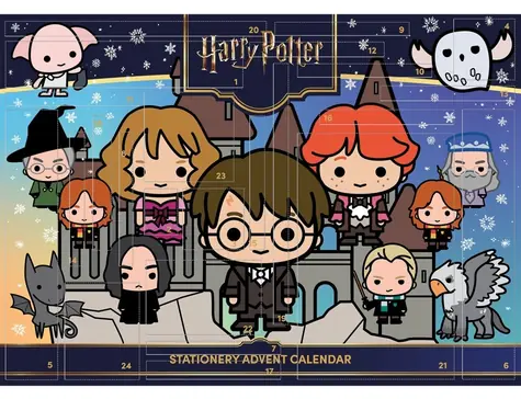 PYRAMID Adventskalender Harry Potter / Adventskalender / 24 Türchen / Schreibwarenzubehör