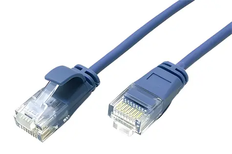 Roline UTP-Patchkabel blau / Patchkabel / Cat 6a / dünn / LSOH / 1 m