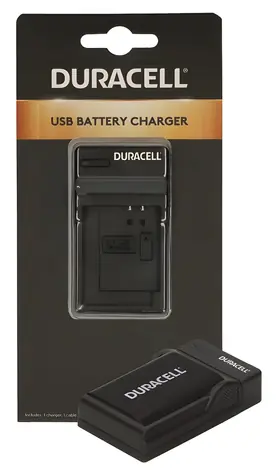 Duracell Ladegerät für DRC2L/ NB-2L, schwarz / Ladegerät / Zuhause / USB-Kabel / 5 V