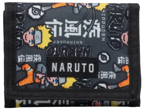 CUREPINK Naruto Geldbörse / Nylon / Münzfach mit Reißverschluss / Kartenhalter