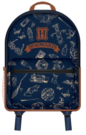 BLUESKY Harry Potter Rucksack Marineblau & Gold / Schulrucksack / 37 x 25 x 13 cm