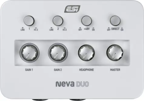 ESI Neva Duo / USB-Audio-Interface / 24 Bit/192 kHz / 2x XLR/Klinke-Kombianschluss / USB-C