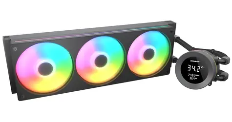 COUGAR Poseidon Vistek 360 schwarz / CPU-Wasserkühlung / ARGB / 3x 120 mm / 2500 U/min / Intel & AMD