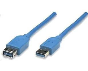 Manhattan USB 3.0 Verlängerungskabel AA blau / Kabel / 2 m / 5 Gbit/s