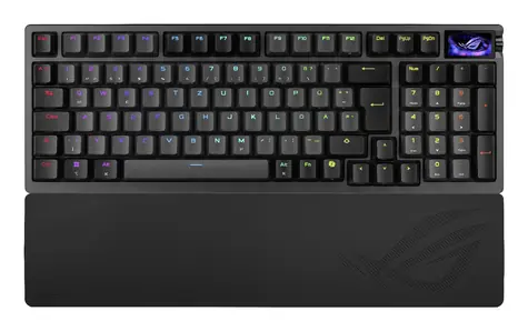 Asus ROG Azoth 96 HE schwarz / Kabellose Gaming-Tastatur / Mechanisch / ROG HFX V2 / RGB / BT / USB-C / DE