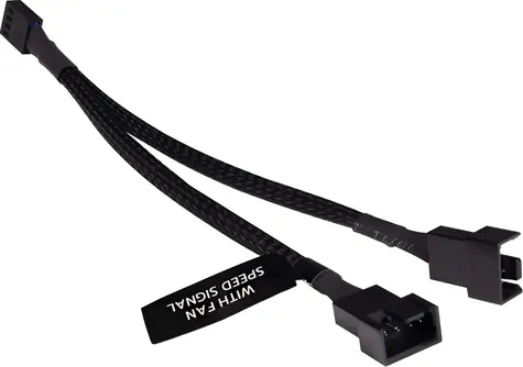 Alphacool Y-Splitter PWM schwarz / Splitterkabel / 4-Pin auf 2x 4-Pin PWM / 15 cm