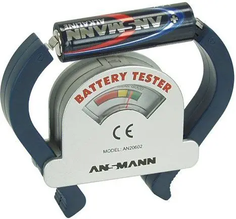 Ansmann Batterietester / Batterietester / AAA, AA, C, D, 9V / Analogskala