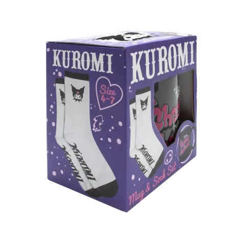 BLUESKY Geschenkset Kuromi Tasse und Socken / Set / 330 ml / Größe 37-40