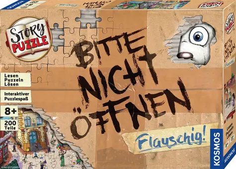 KOSMOS Storypuzzle: Bitte nicht öffnen - Flauschig! / 200 Teile / ab 8 Jahren