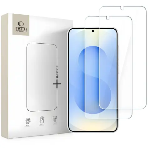 Tech-Protect Glass Fit+ / Schutzglas / Samsung Galaxy S26 / Gehärtetes Glas / 2 Stück