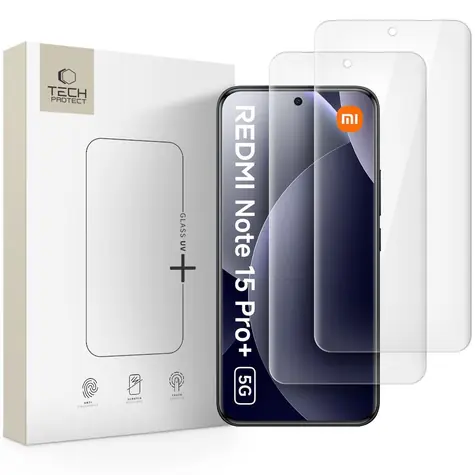 Tech-Protect Glass UV+ für XIAOMI Redmi Note 15 Pro+ 5G / Schutzglas / 2 Stück