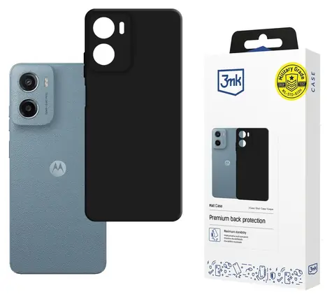 3mk Matt Case Schutzhülle für Motorola Moto G05/E15/G04, schwarz / Schutzhülle / Matte Oberfläche