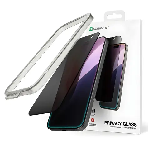 AmazingThing Titan Privacy FusionFilter 7 / Schutzglas / Apple iPhone 17 Air / Sichtschutzfilter / Gehärtetes Glas