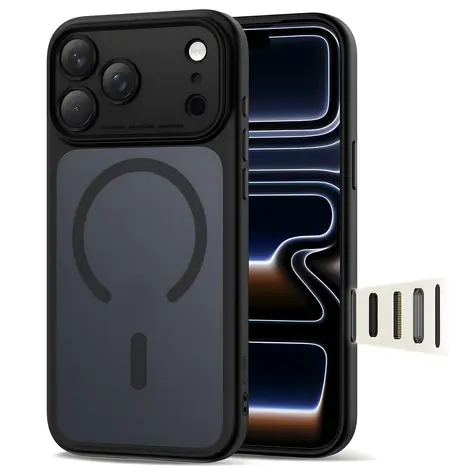 Tech-Protect MagPeak matt schwarz / Schutzhülle / Apple iPhone 17 Pro Max / MagSafe
