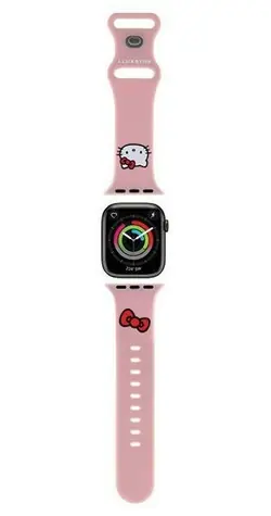 Hello Kitty Silikonarmband mit Katzenkopf, rosa / Armband / für Apple Watch 42/44/45/49 mm