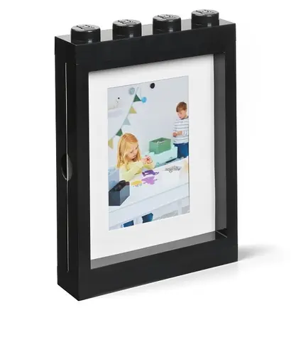 Lego Bilderrahmen schwarz / Bilderrahmen / für Fotos 10x15 oder 12x17 cm / ABS-Kunststoff