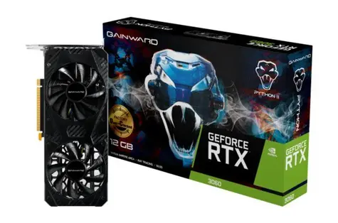 Gainward GeForce RTX 3060 Python II OC / Grafikkarte / 12 GB GDDR6 / 192-Bit / 1x HDMI + 3x DP / 170 W