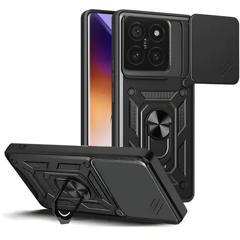 Tech-Protect CamShield PRO für XIAOMI 14T, schwarz / Rückseite / Linsenschutz