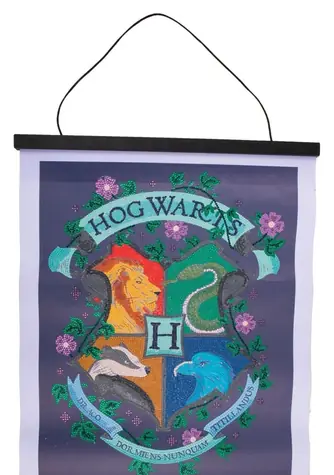 Crystal Art Leinwand - Hogwarts Logo, 35 x 45 cm