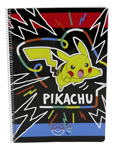 CYP BRAND Pokémon Notizbuch, bunt, A4, Ringbuch, 80 Blatt, kariert