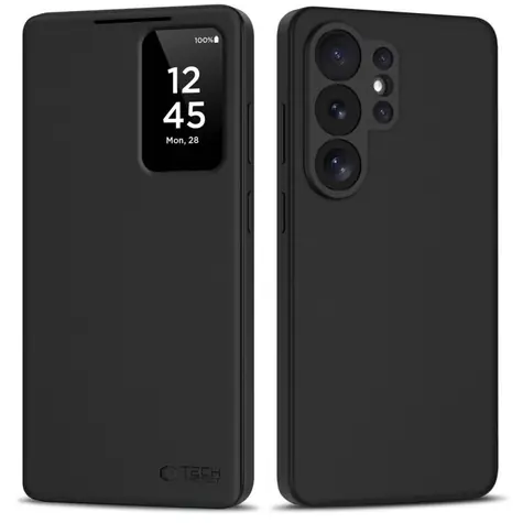 Tech-Protect SMART Wallet, mattschwarz / Hülle für Samsung Galaxy S26 Ultra / Brieftasche / Sichtfenster