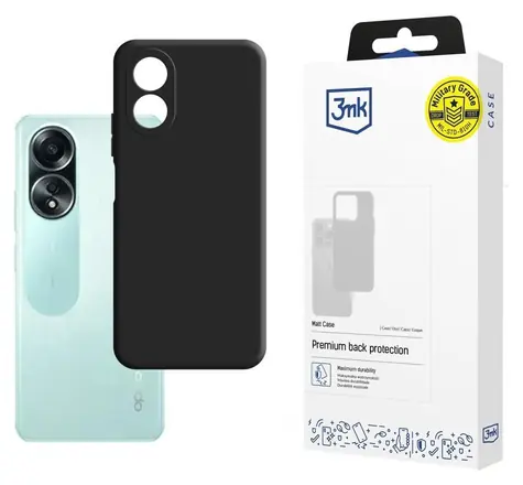 3mk Matt Case schwarz / Schutzhülle / Oppo A58 4G